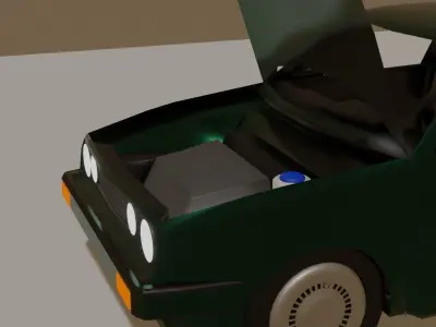 VOLKSWAGEN GOLF MK2 LOWPOLY BY DON LOGOSS 3D model