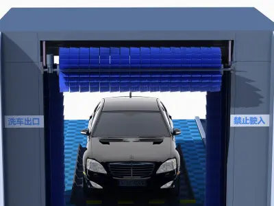 Intelligent unmanned car wash 3D model