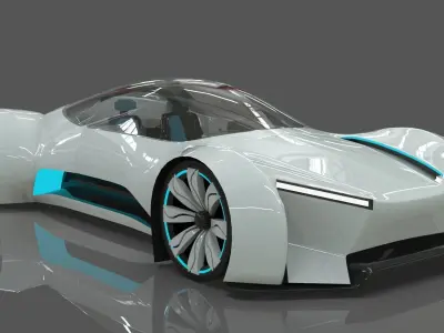 Futuristic Hyper Car Original Design 3D model