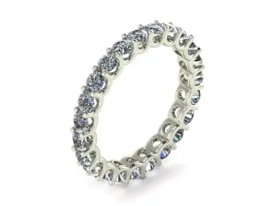 U Shaped Eternity Ring 2 point 8 mm stone size swiss 16 and EU56 3D print model