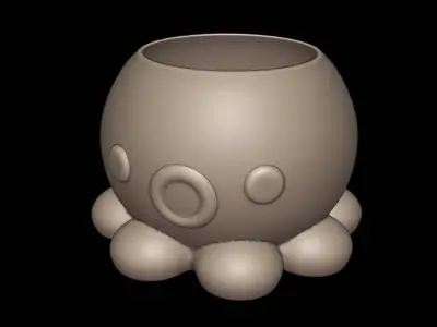 Octopus Pot Plant Planter House decor 3D print 3D print model