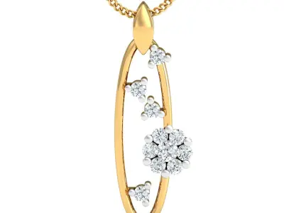 Solitaire Women pendant 3D print model buy