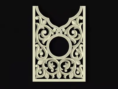 Central decor ornament for furniture 3D model 584