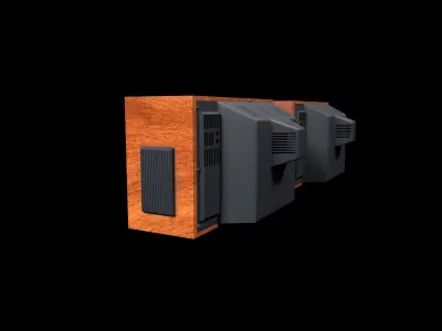 Tv Set  Low-poly 3D model