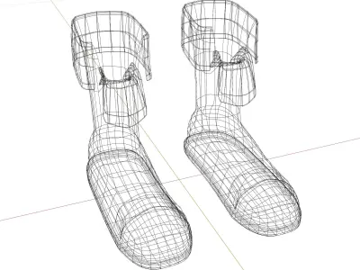 cartoon sport shoes Low-poly 3D model