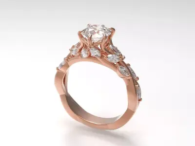 R 224 Round 1ct 3D print model