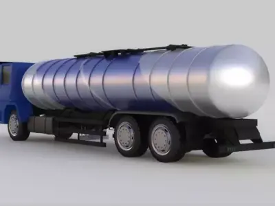  tanker fuel semi freight transportation trucking horizontal  3D model
