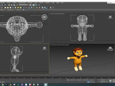 Character009 Animated Lion 3D Low-poly 3D model