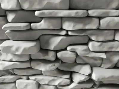 Stone rock panel frame n2 3D model