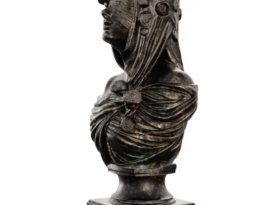 Ancient Greek Woman Sculpture - Blindfolded Goddess  Low-poly 3D model