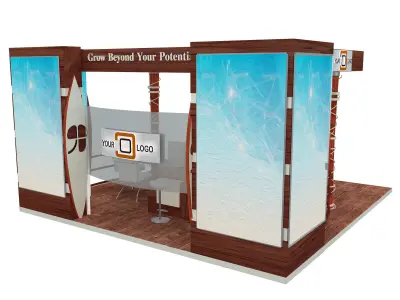 Booth Exhibition Stand a596h 3D model