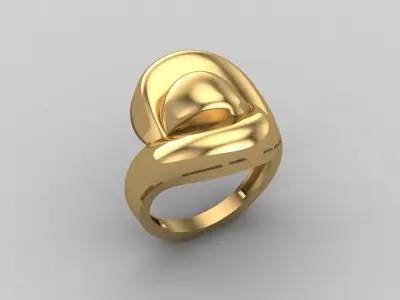 Women Ring Plain Ring Ready STL 3DM Models Womens Rings 3D print model 16