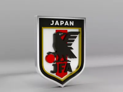 Japan National Soccer Team Logo 3D model