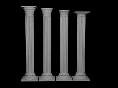 Columns four 3D model