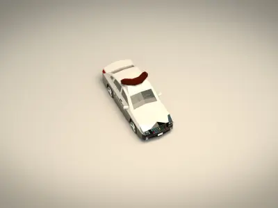 Low Poly Police Car 06 Low-poly 3D model