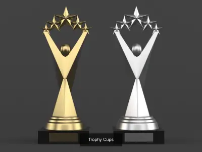 Gold Trophy Cups Collection