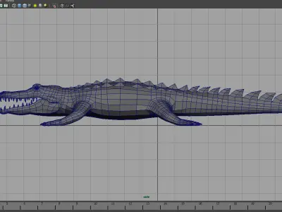 crocodile 3d low poly 3d model alligator 3D model