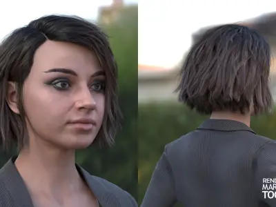 Businesswoman - Modular - Rigged Low-poly 3D model