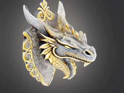 Dragon wall decor 3D print model