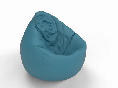 Bean Bag Low-poly 3D model