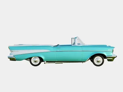 Chevrolet Bel Air 1957 Convertible Low-poly 3D model