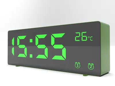 CLOCK GREEN GREEN Low-poly 3D model