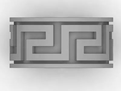 Greek ring for men Free 3D print model