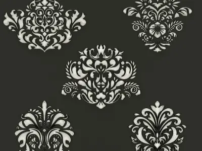 Ornament set 001 3D model