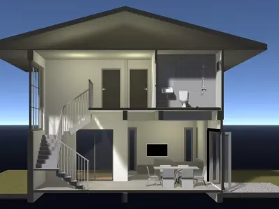 House in section cut 25-62 3D model