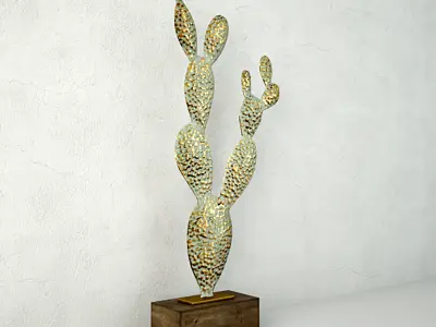 Metal Cactus Sculptures 3D model