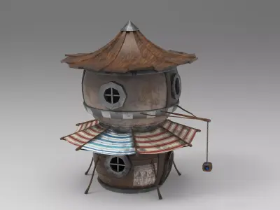 Ancient House  Low-poly 3D model