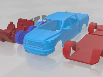 RAM 1500 2025 - Separate Parts STL Model 3D print model