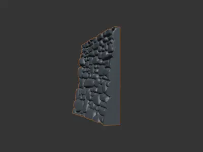 Weathered Travertine Wall Mesh 3D model