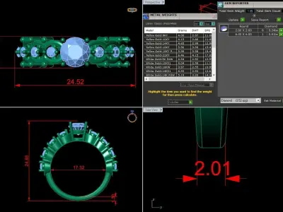 Jewelry Diamond Ring 3D Print Model 3D print model 5