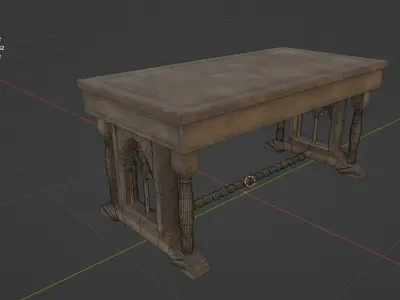 Table 2 church Low-poly 3D model