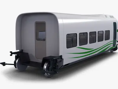 High Speed Railway Passenger Car v 2 3D model