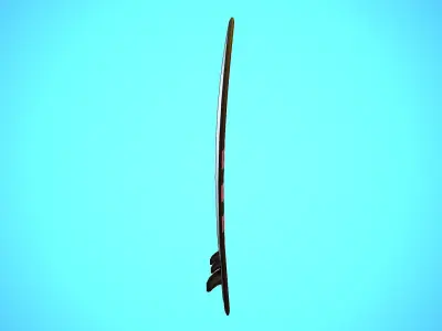 SURF BOARD 01 CARTOON STYLIZED Low-poly 3D model