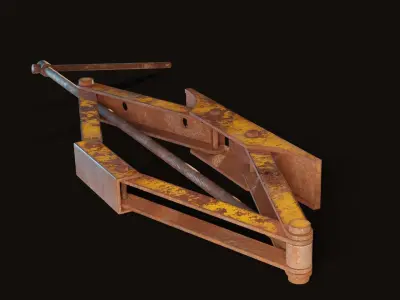 scissor jack car Low-poly 3D model