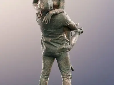 Sheona Tony 10629-02 - Loving Couple Statue Low-poly 3D model