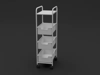 Trolley Storage Rack Low-poly 3D model