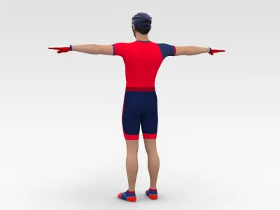Cyclist 03 3D model