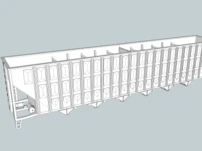 Woodchip Hopper Railroad Car N Scale 3D Print 3D print model