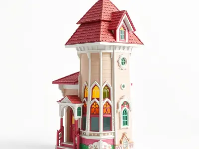 Victorian Style House Model Pack Low-poly 3D model