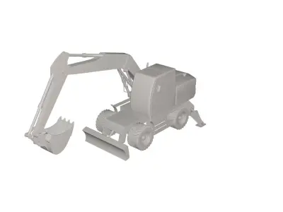 Excavator 3D model 6