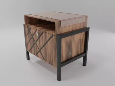 Bedside cabinet  Free 3D model