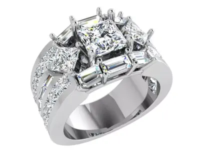 Diamond Band Ring 3912 3D print model