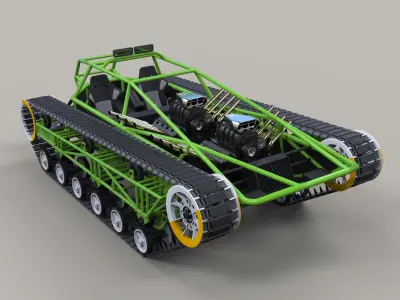 Concept tracked vehicle 3D model