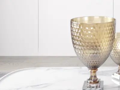 Decoration Modern Candlestick Decorative 3D model