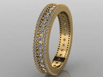 Wedding Ring 3D print model 15