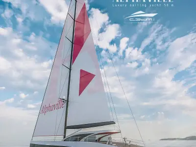 Luxury sailing yacht 50 m Alphaville 3D model